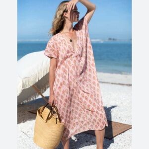 Emerson Fry Francina Block Print Caftan